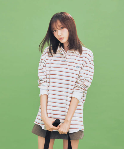 [Aespa Giselle Worn] 26SS Wacky Willy Women's Rugby Stripe Long Sleeve