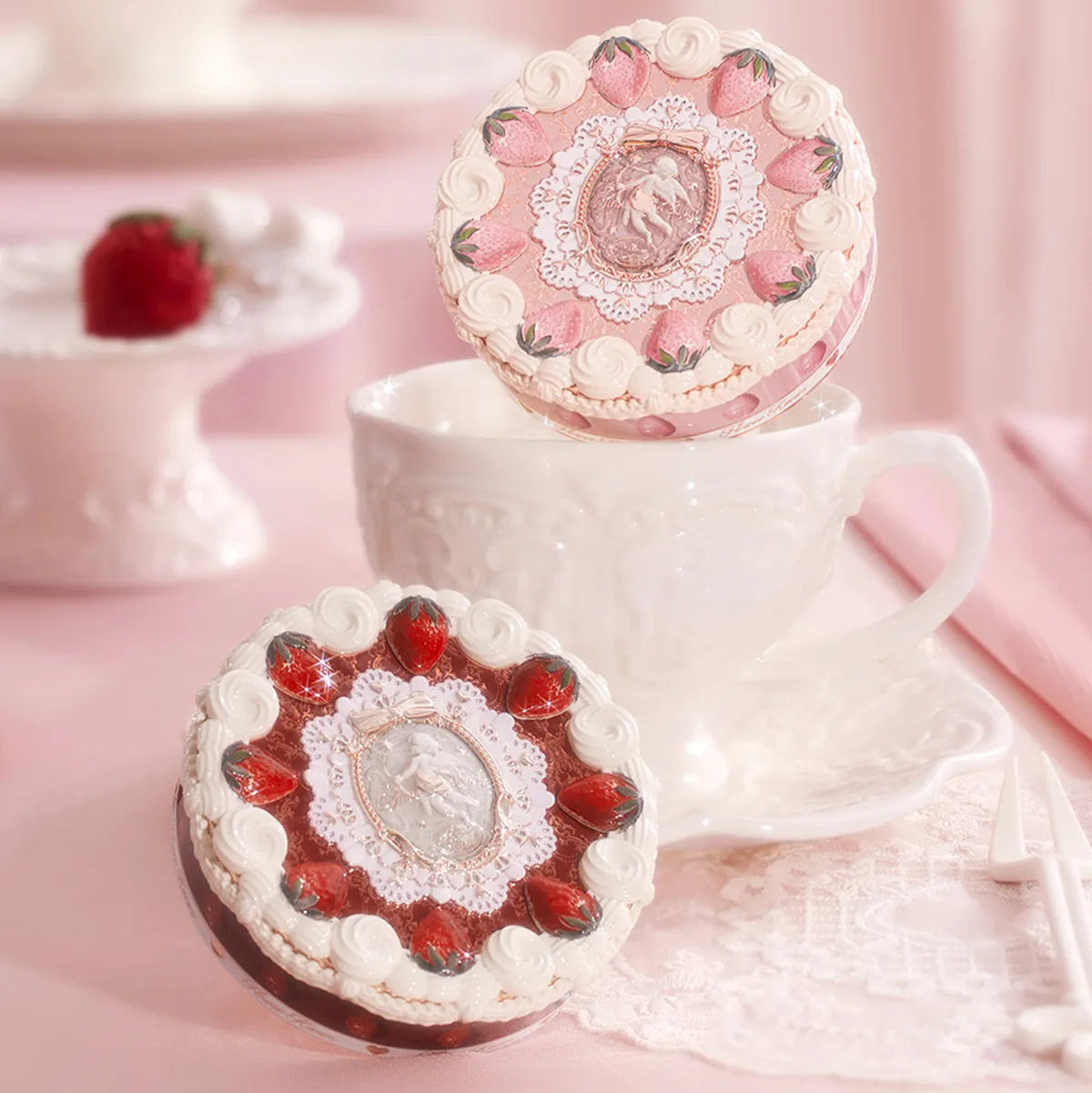 Flower Knows Strawberry Cupid Collection Pressed Powder