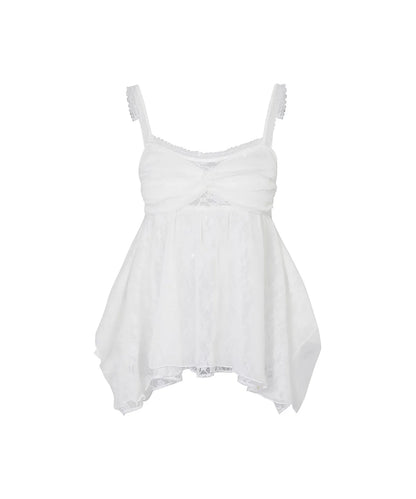 [Aespa Karina Worn] PLAIN OR PLEASURE Rose Shirring Top
