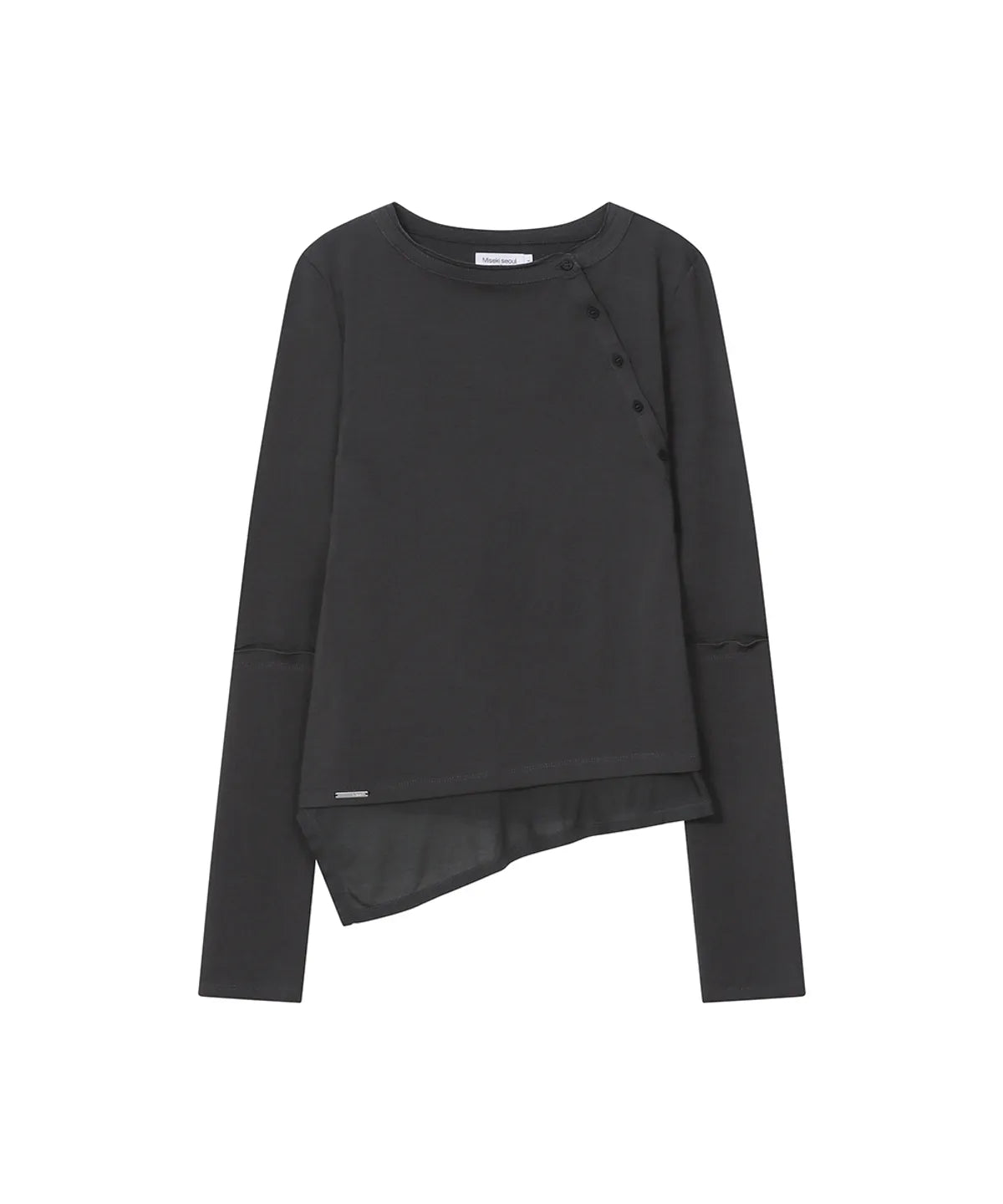 [Ive Rei Pick] Miseki Seoul Slash Button Layered Long Sleeve