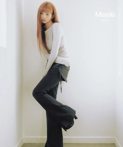 [Ive Rei Pick] Miseki Seoul Side Shirring String Mini Skirt Pants Set