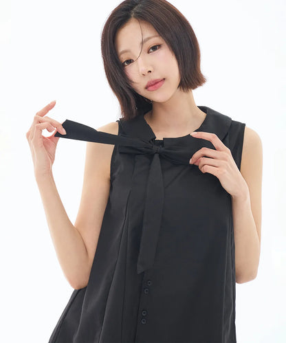 [SINGLE'S INFERNO KIM GO-EUN PICK] - ILLIGO Rope Flare Blouse