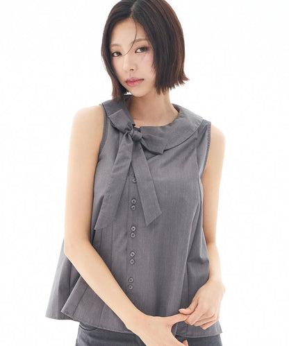 [SINGLE'S INFERNO KIM GO-EUN PICK] - ILLIGO Rope Flare Blouse