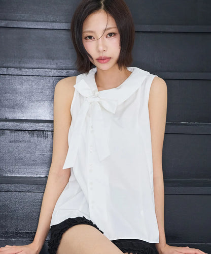[SINGLE'S INFERNO KIM GO-EUN PICK] - ILLIGO Rope Flare Blouse