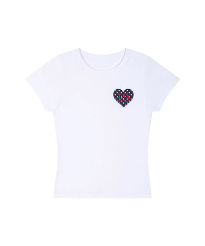 [SINGLE'S INFERNO KIM GO-EUN PICK] - ILLIGO 129 Dot Fitted T-Shirt