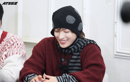 [Ateez Hongjoong Worn] Itzavibe Dot Earflap Beanie