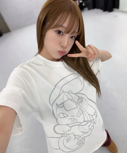 Yena X Luvistrue Zip-Up Overfit Tee