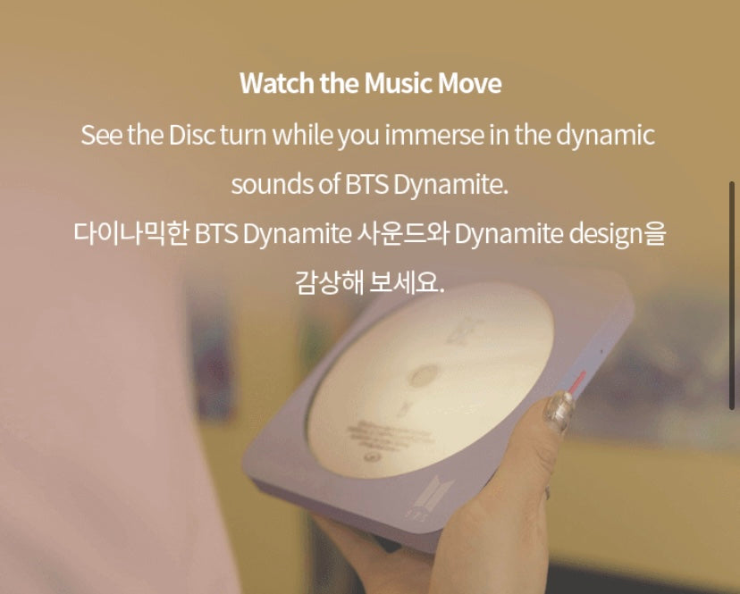 BTS Dynamite Music CD Player - DVD Writer (Violet)