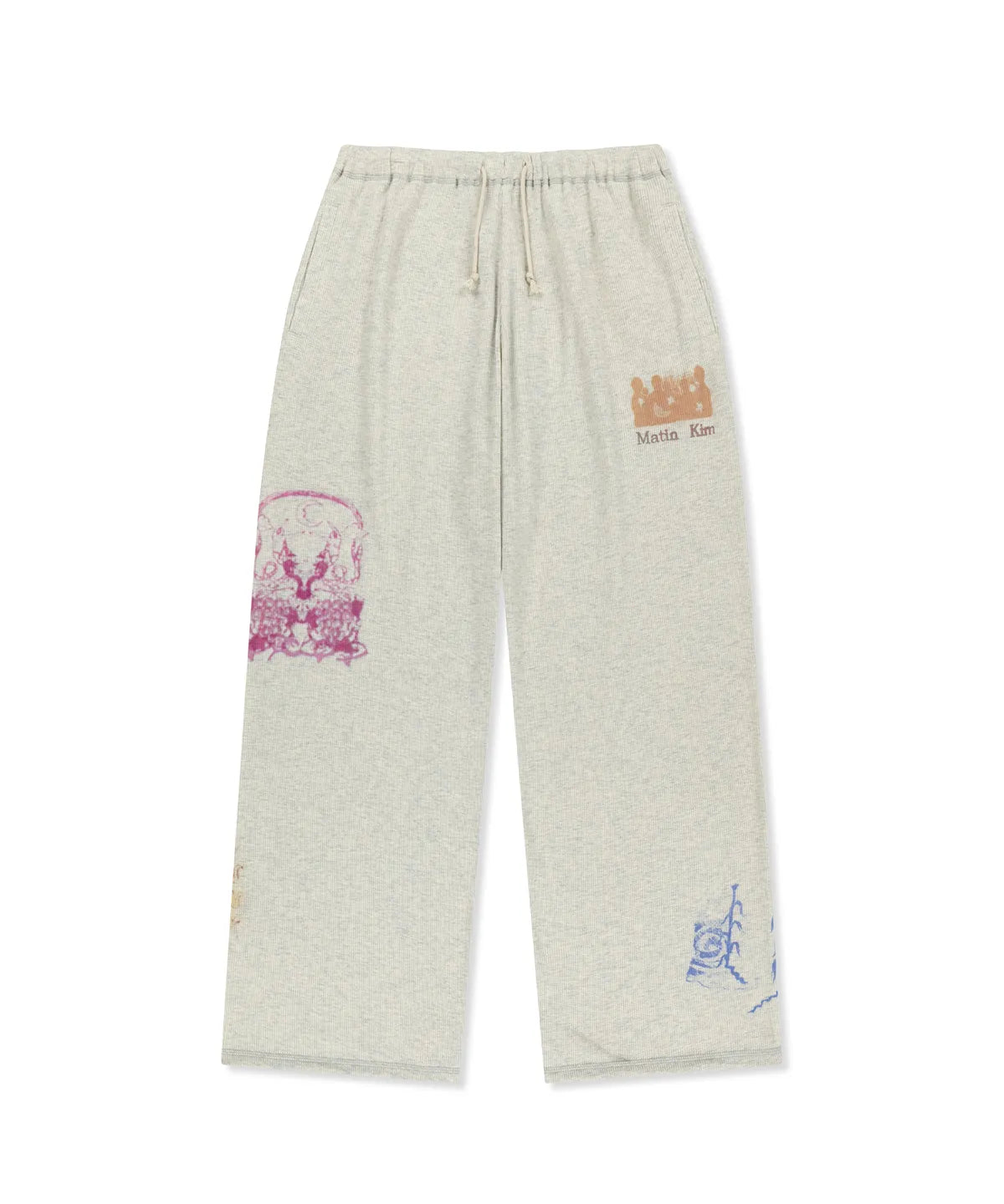 [Ive Liz Worn] Matin Kim Sketch Graffiti Waffle Zip-Up Hoodie / Sweatpants