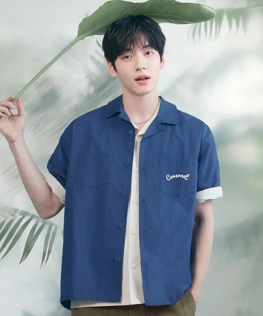 [TXT Soobin Worn] 26 Summer Covernat Palm Tree Graphic Half Shirt