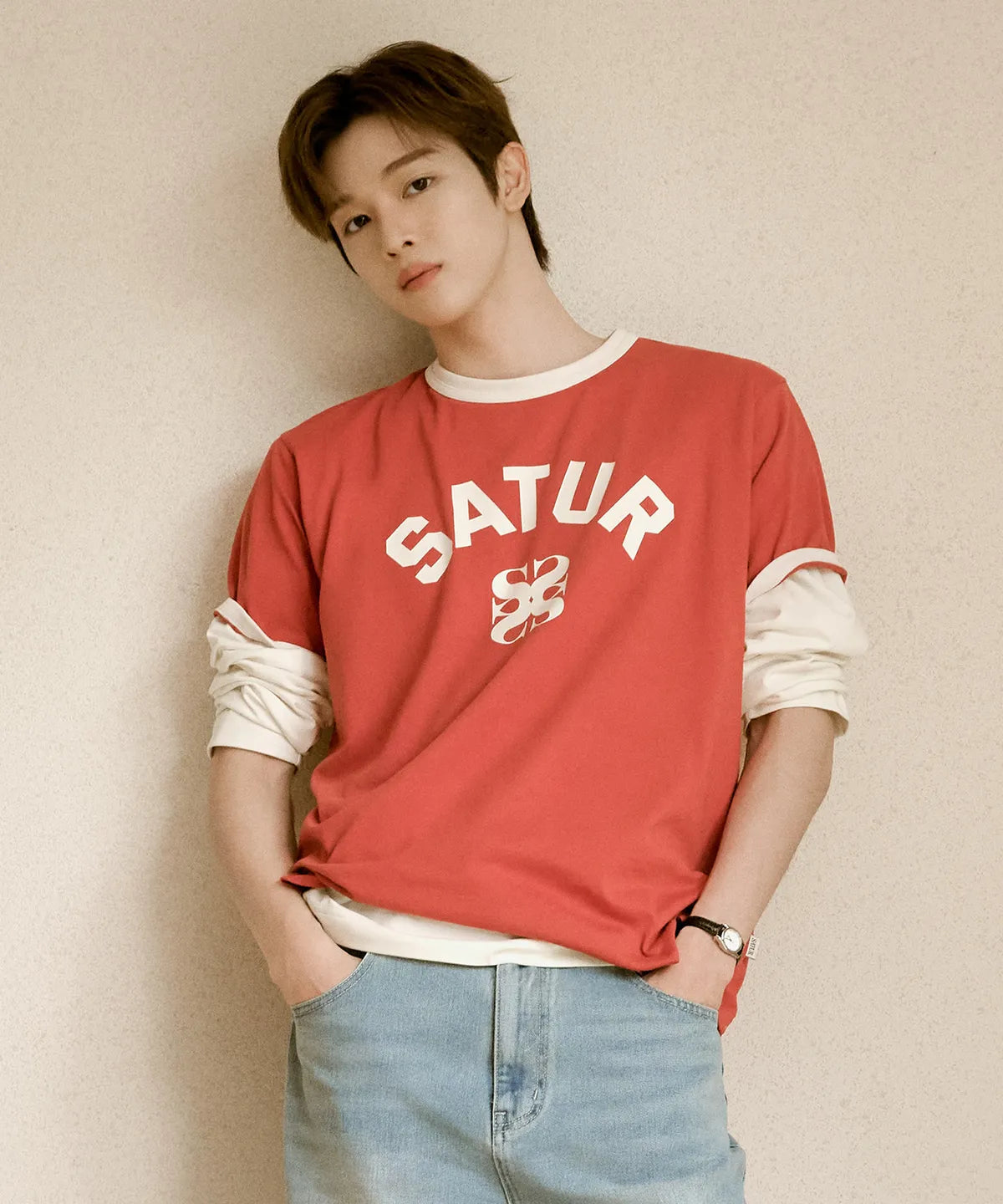 [Riize X Satur] 26 Summer  Arch Logo Ringer Short Sleeve T-shirt