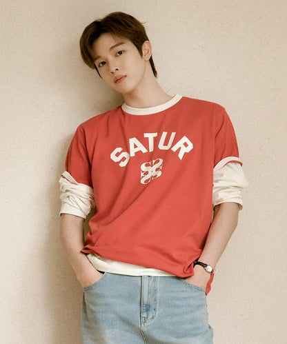 [Riize X Satur] 26 Summer  Arch Logo Ringer Short Sleeve T-shirt