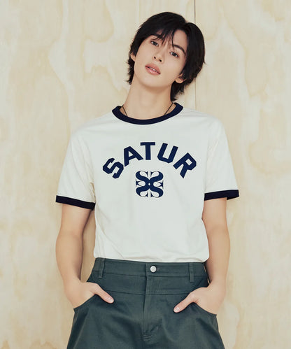 [Riize X Satur] 26 Summer  Arch Logo Ringer Short Sleeve T-shirt