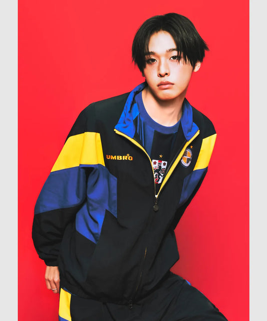 [UMBRO X NCT WISH] HBL OG Colorblock Stand Neck Windbreaker Jacket