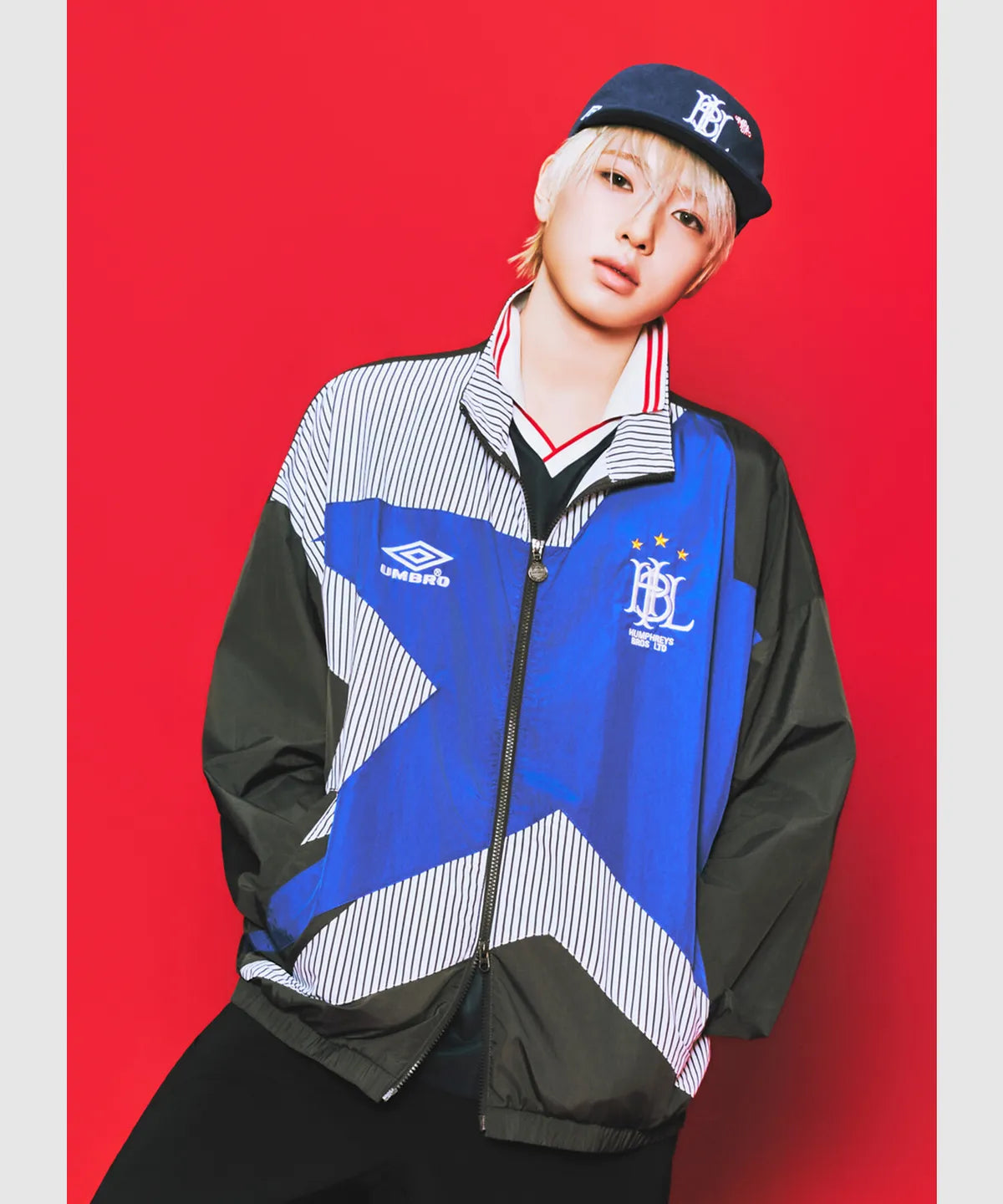 [UMBRO X NCT WISH] HBL Star Champ Star Stand Neck Windbreaker Jacket