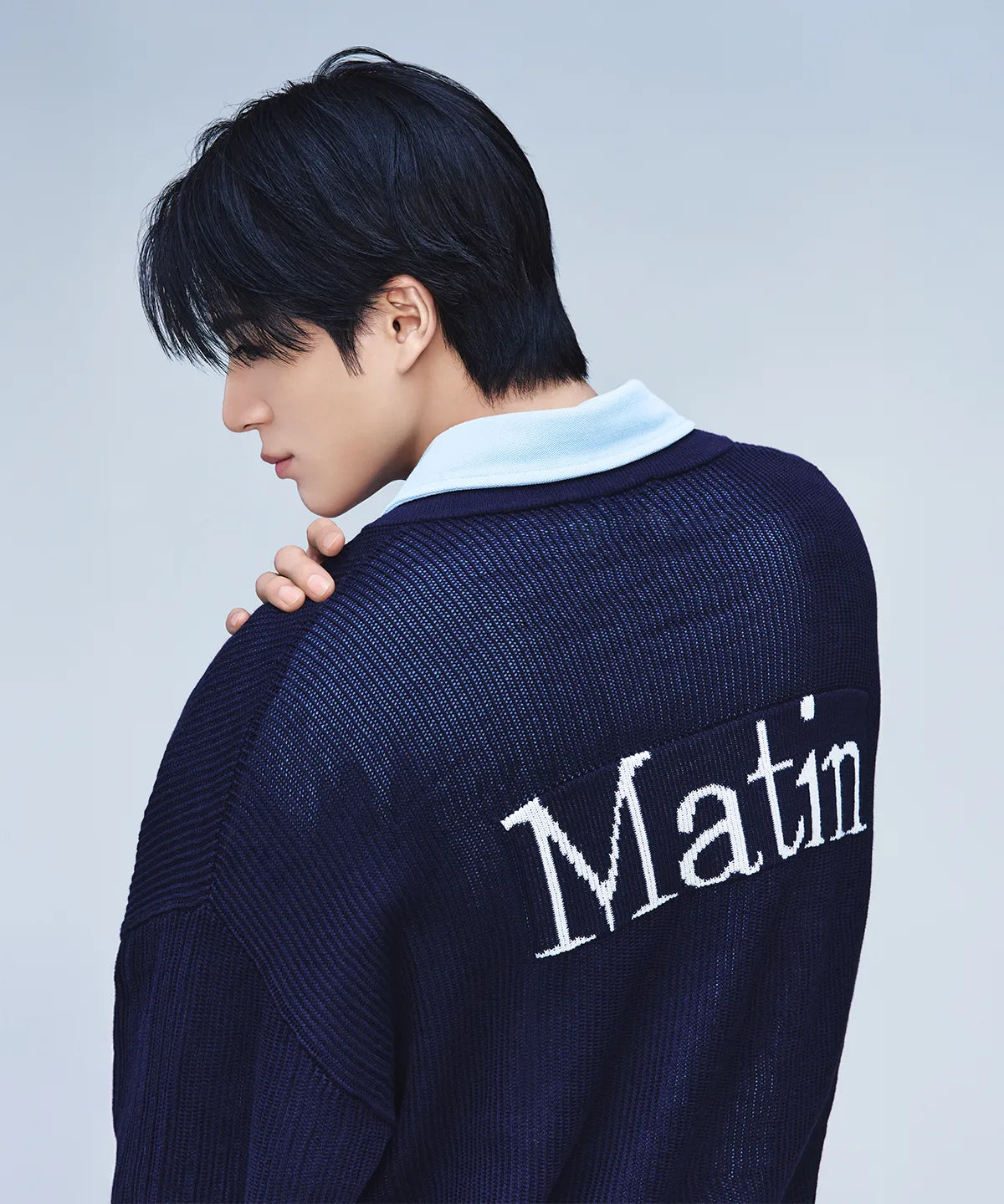 [NCT Jeno Pick] Matin Kim Back Logo Jacquard Mesh Knit Zip Up