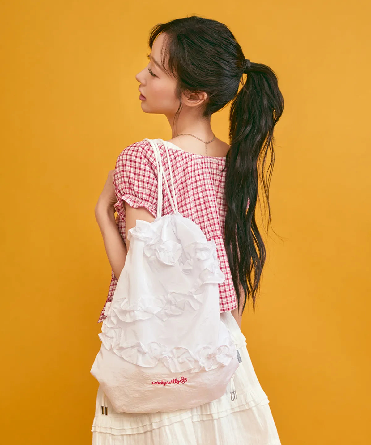 [Aespa Giselle Worn] Wacky Willy Women's Frill Gym Sack