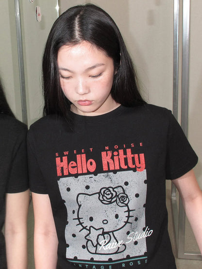 RAIVE X HELLO KITTY - Dot Graphic T-shirt