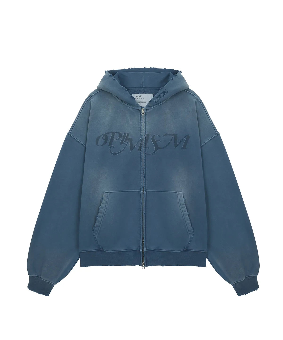 [SVT Jeonghan & LS Chaewon Worn] MTTIRÉ Optimism VTG Washed 2 Way Zip-Up Hoodie
