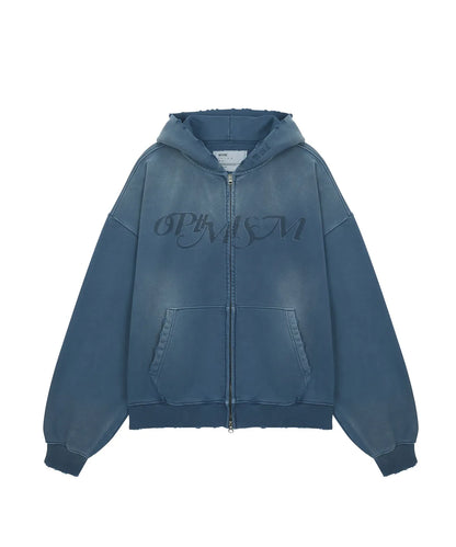 [SVT Jeonghan & LS Chaewon Worn] MTTIRÉ Optimism VTG Washed 2 Way Zip-Up Hoodie