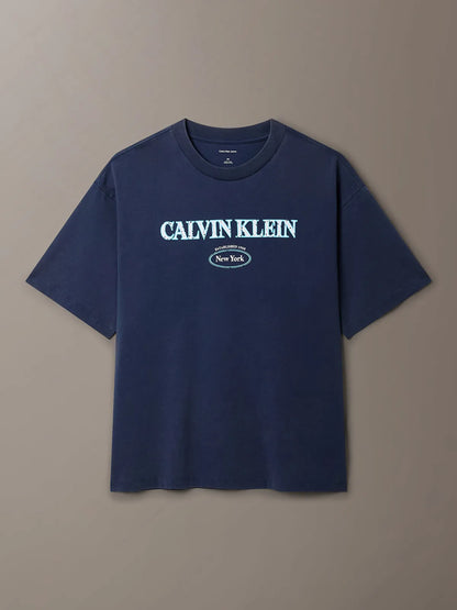 [LNGSHOT Worn] Calvin Klein Acid Wash Graphic Short Sleeve T-shirt