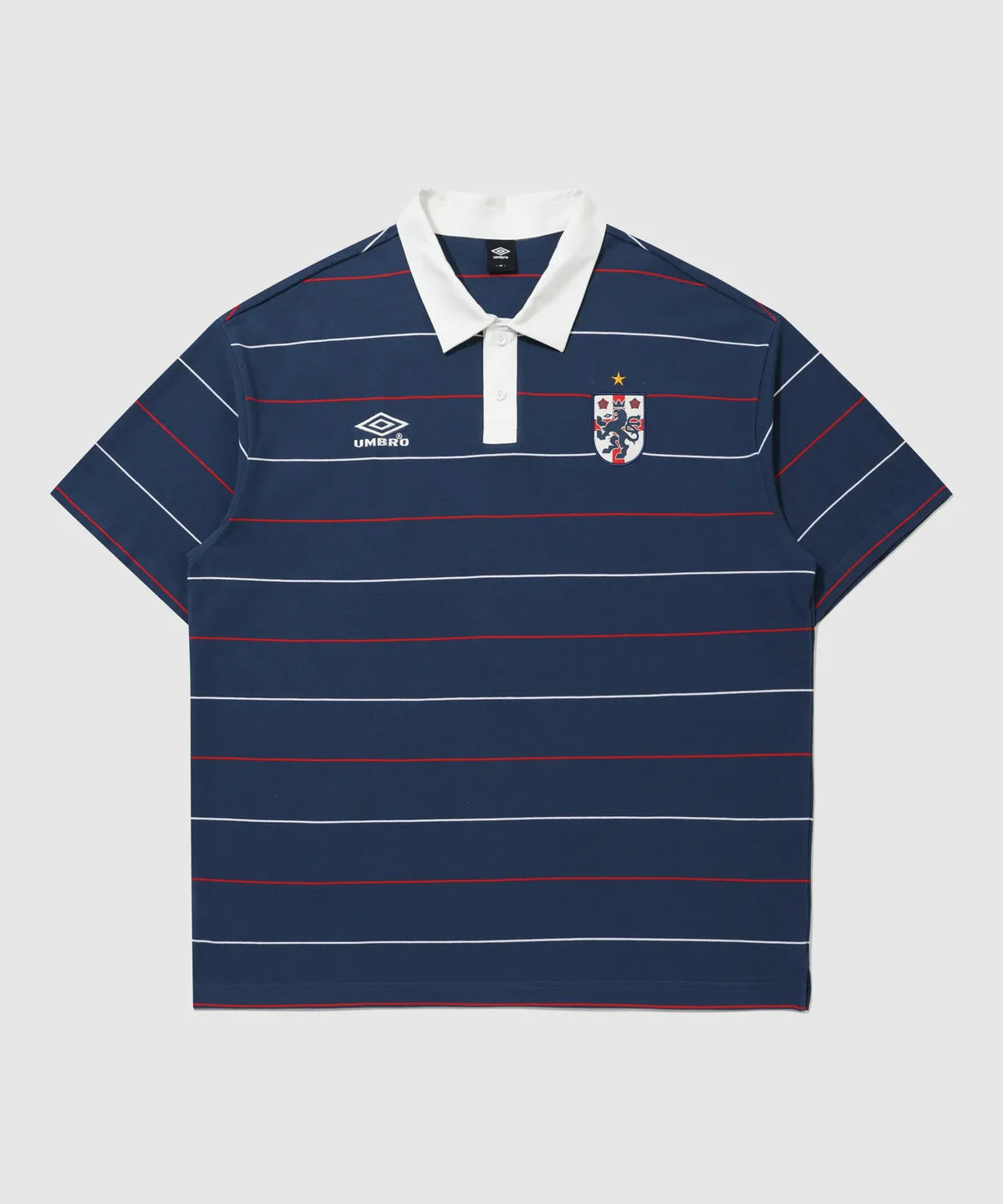 [UMBRO X NCT WISH ] HBL Striped Rugby Pique Short Sleeve T-shirt