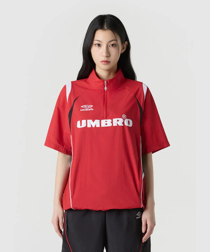 [UMBRO X NCT WISH ] HBL Football Heritage Short Sleeve Stand Neck Anorak
