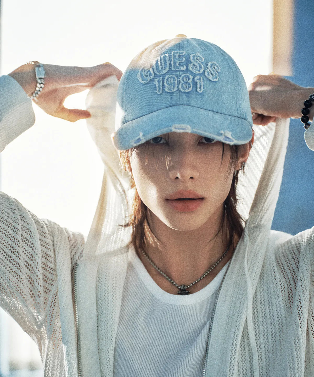 [Straykids Hyunjin Worn] 26 Summer Guess 3-Color Washed Ball Cap