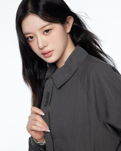 [Illit Minju Pick] 26SS Superdry Women's Western Blouson Charcoal