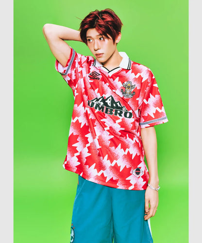 [UMBRO X NCT WISH] HBL Star Champ CA Short Sleeve Soccer Jersey Red