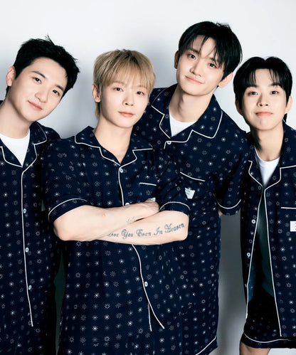 [LUCY X SPAO] Short-Sleeve Pajamas (Blue)