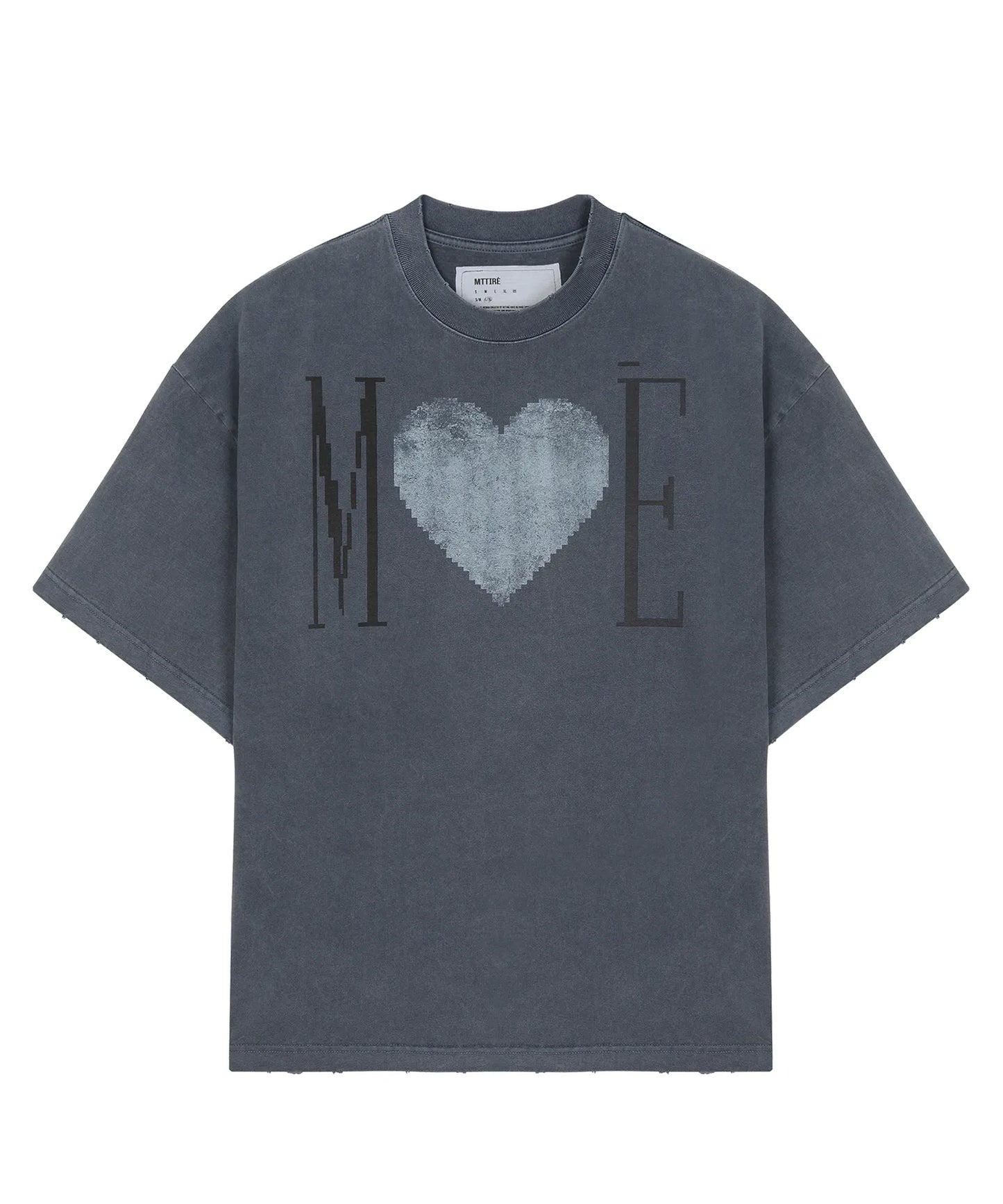 [Seventeen Jeonghan Worn] MTTIRÉ ME Vintage Heart Oversized T-Shirt