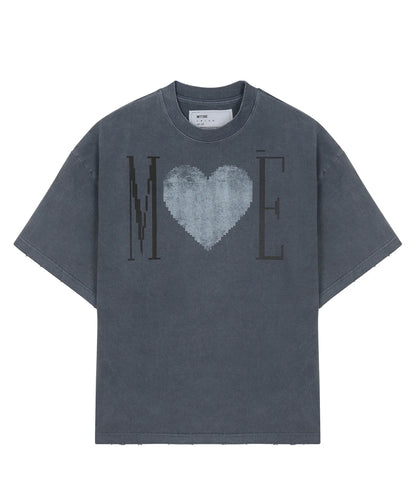 [Seventeen Jeonghan Worn] MTTIRÉ ME Vintage Heart Oversized T-Shirt