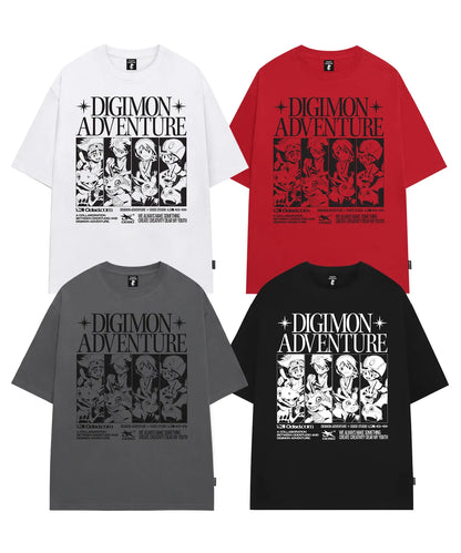 [Digimon X Odd Studio] Children & Partner Digimon Overfit T-shirt
