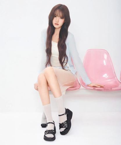 [StayC X Macmoc]  Haty Platform Heart Point Sandals (6cm)