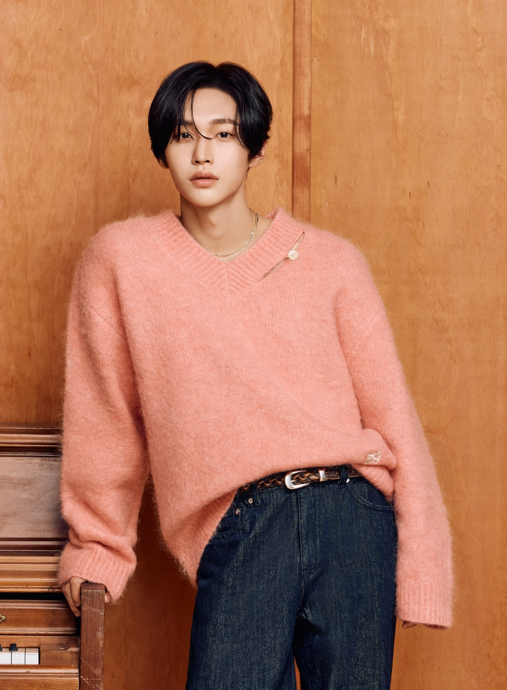 [Riize Pick] 25FW Satur Essen Two-Tone Mohair Pullover Knit