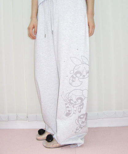 Ames Worldwide X PowerPuff Girls Hotfix Grawing Sweat Pants