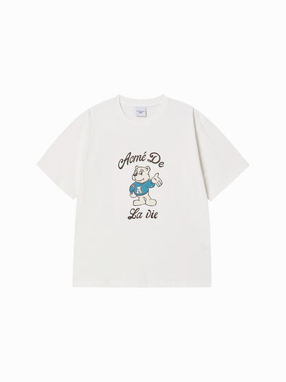 Yena x Adlv AC Bear Welcome Short  Sleeve T-Shirt