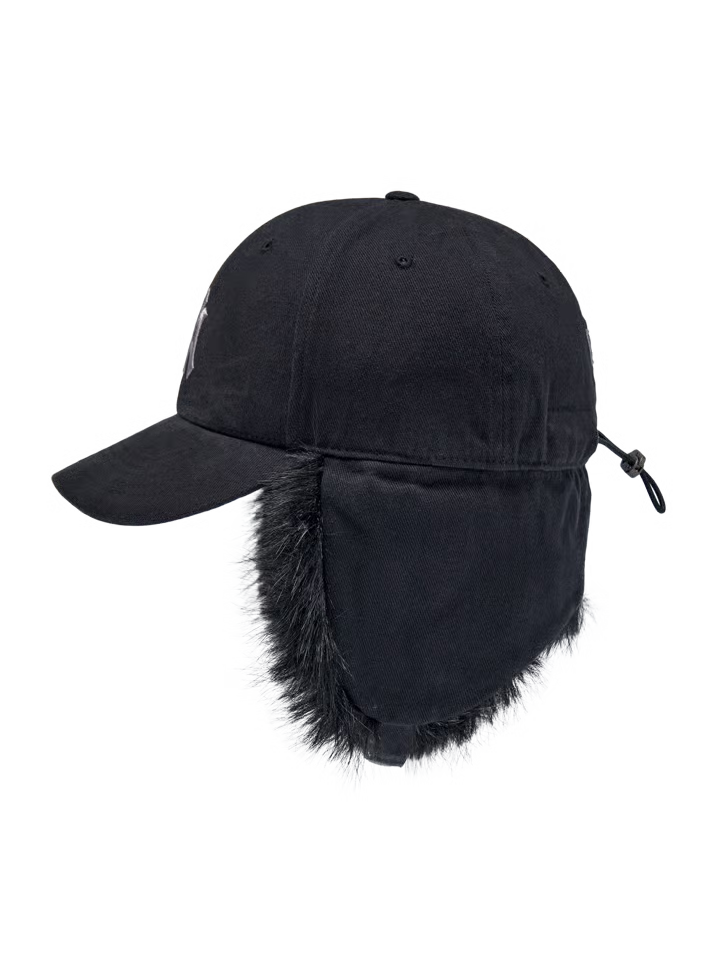 [Aespa Karina Pick] MLB Vintage Fur Earflap Cap New York Yankees