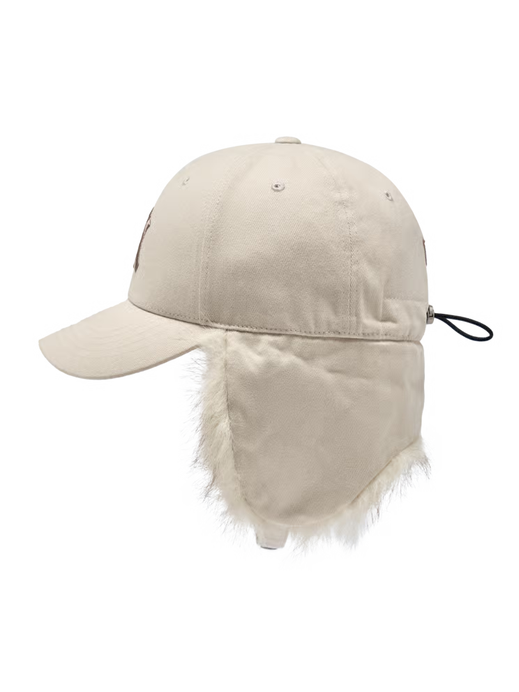 [Aespa Karina Pick] MLB Vintage Fur Earflap Cap New York Yankees