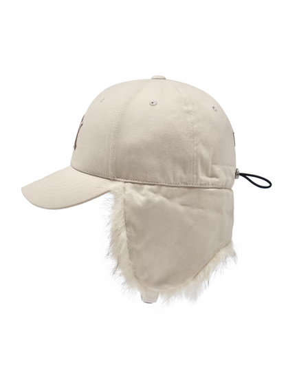 [Aespa Karina Pick] MLB Vintage Fur Earflap Cap New York Yankees