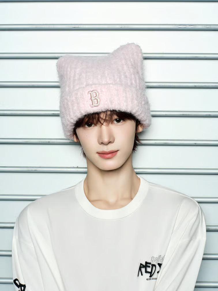 [Aespa Karina & TWS Pick] 25FW MLB Plush Meow Beanie