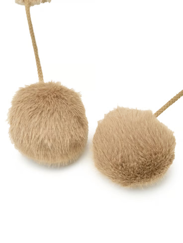 MLB 26FW Fur Meow Earflap Beanie