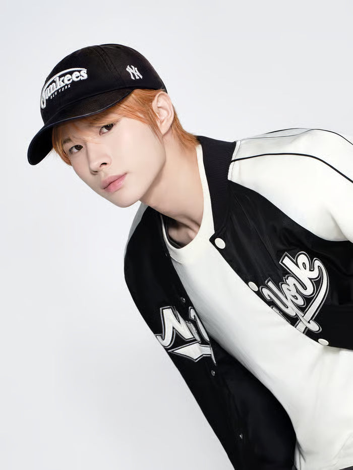 [Aespa Karina & TWS Pick] 26SS MLB Vintage Washed Curve Logo Unstructured Ball Cap New York Yankees