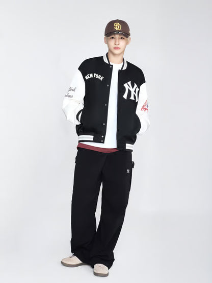 [TWS Pick] MLB Cotton Touch Cutout Cargo Wide Pants New York Yankees