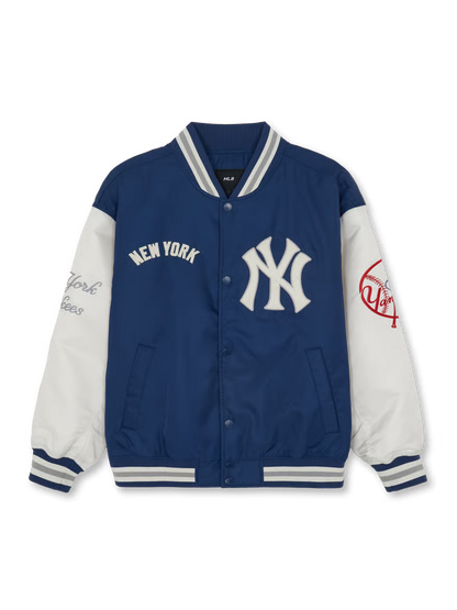[Aespa Karina, TWS & Ive Gaeul Pick] 26SS MLB Signature Nylon Varsity Jacket New York Yankees