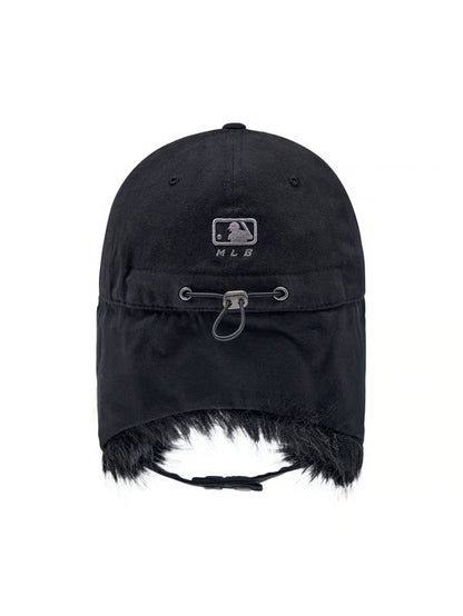 [Aespa Karina Pick] MLB Vintage Fur Earflap Cap New York Yankees