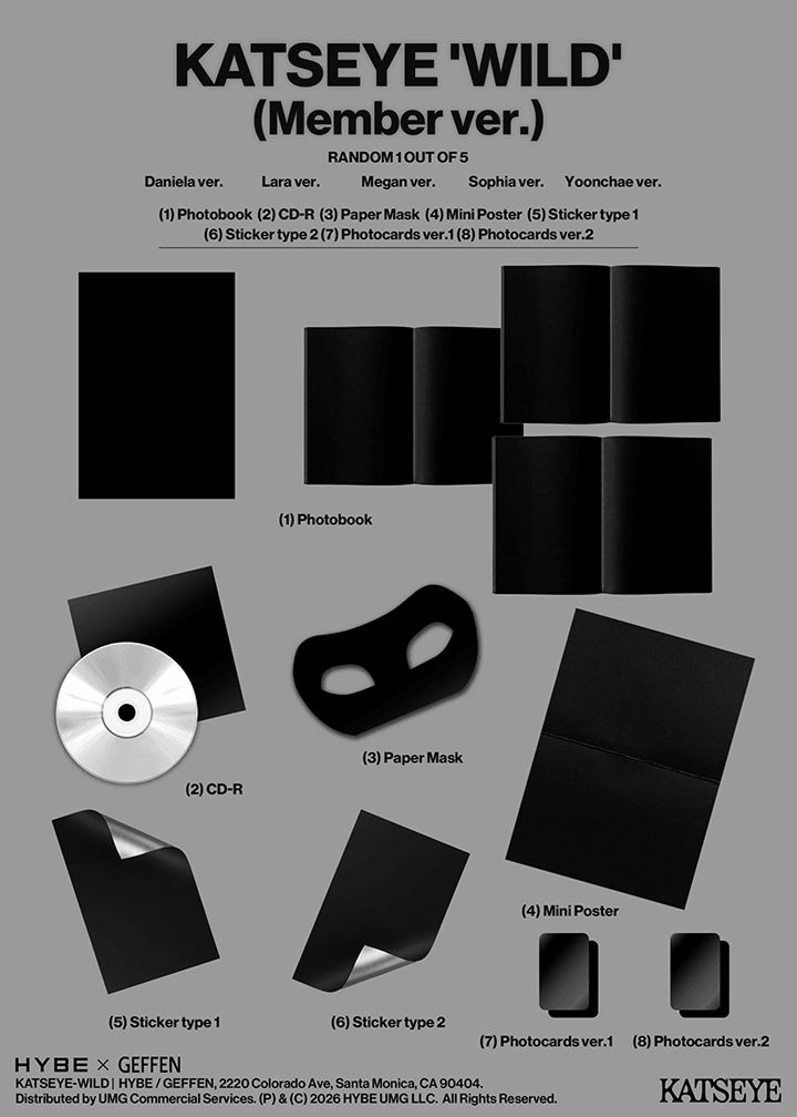 KATSEYE 3rd EP 'WILD' Album (+ Weverse Gift)