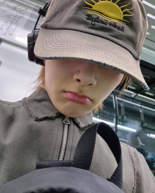 [Straykids I.N Worn] PARTIMENTO VTG Washed Sunlight Ball Cap