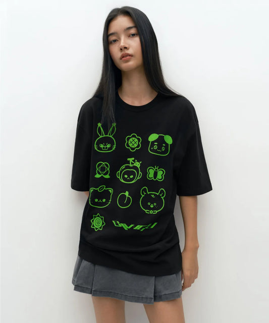 [Musinsa Standard X NCT 127] BLINGY Cotton Ball T-shirt [Black]